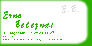 erno beleznai business card